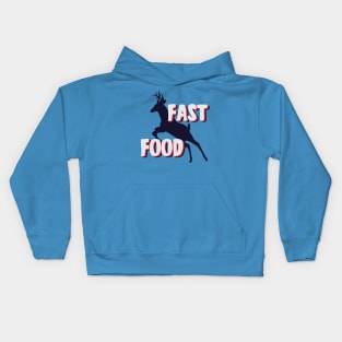 fast food deer hunting Kids Hoodie